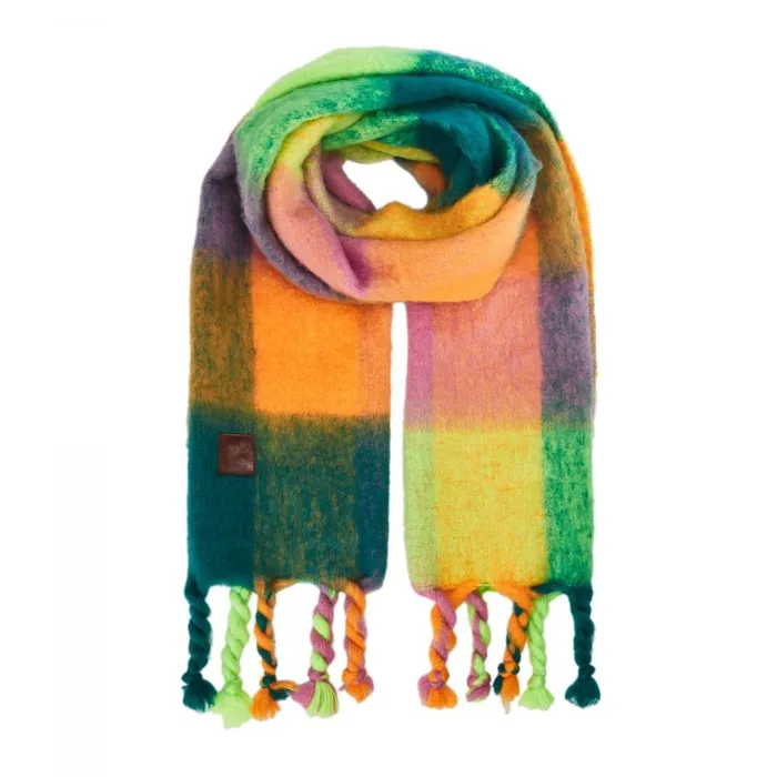 Women Moda In Pelle Scarves Jeylinascarf Multi Textile