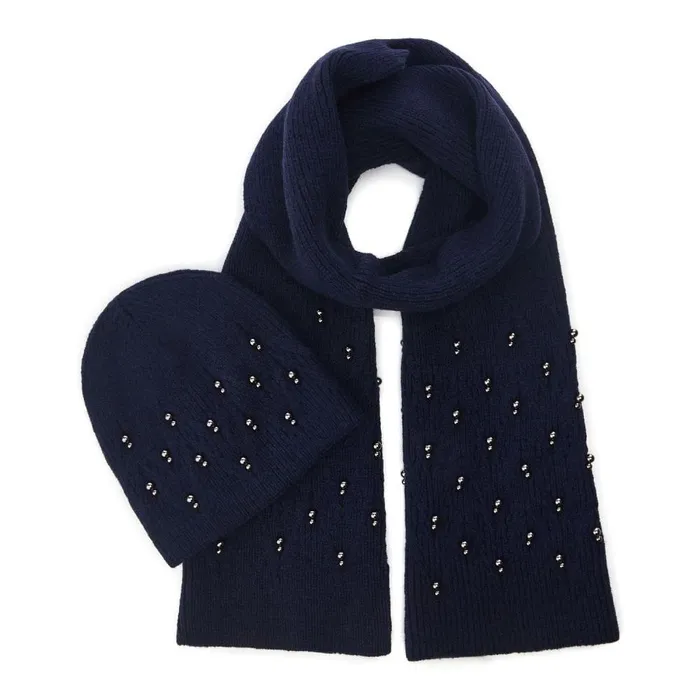 Women Moda In Pelle Scarves Promysescarf Navy Textile Women Moda In Pelle Scarves Promysescarf Navy Textile