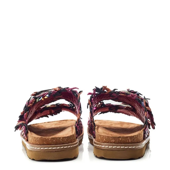 Women Moda In Pelle Slider Sandals Olisia Multi Metallic Leather