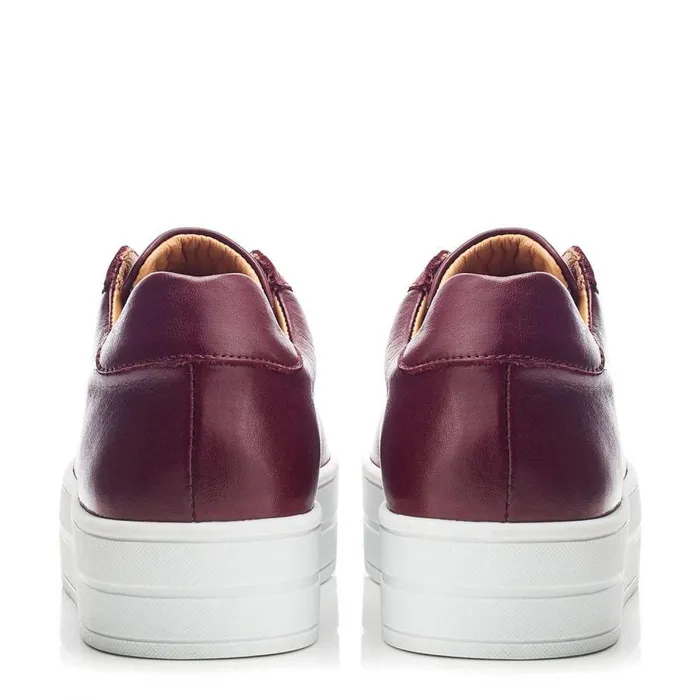 Women Moda In Pelle SlipOn Trainers Bsoleful BBath Burgundy Leather