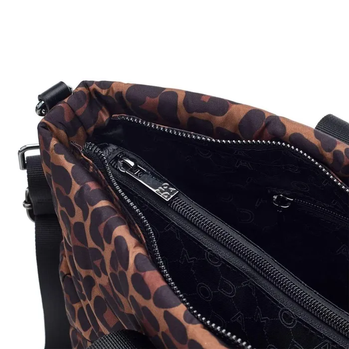Women Moda In Pelle Tote Bags Alexia Bag Dark Leopard Nylon