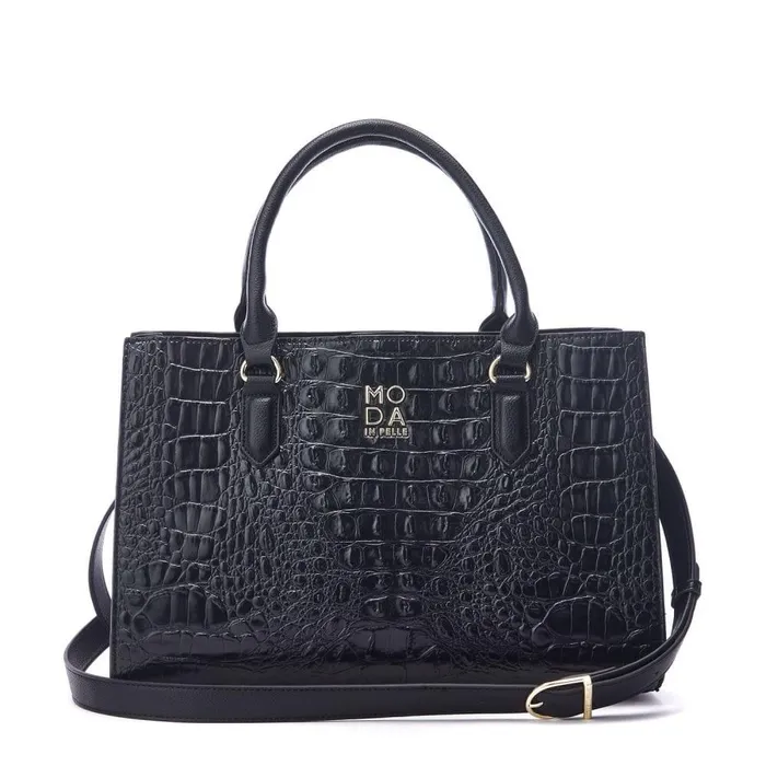 Women Moda In Pelle Tote Bags Blair Bag Black Porvair