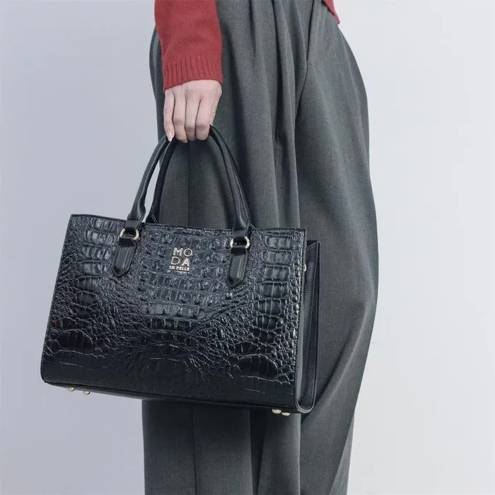 Women Moda In Pelle Tote Bags Blair Bag Black Porvair