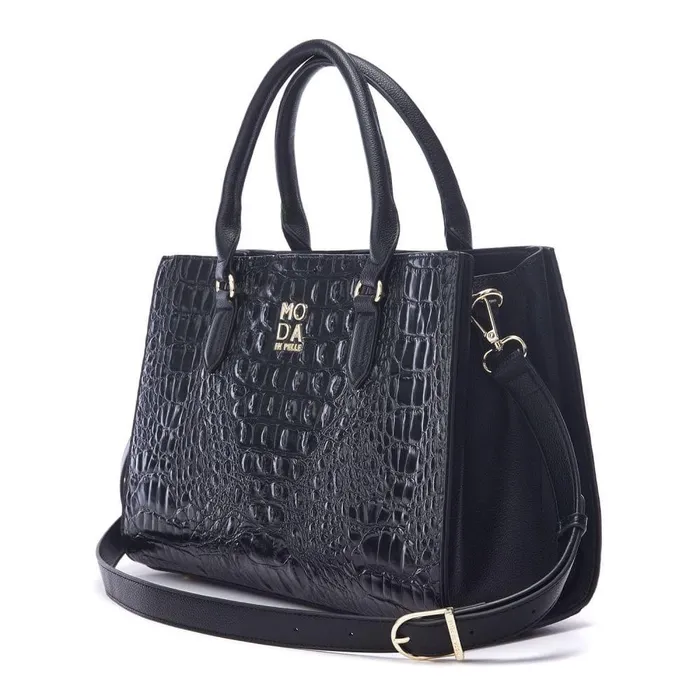 Women Moda In Pelle Tote Bags Blair Bag Black Porvair