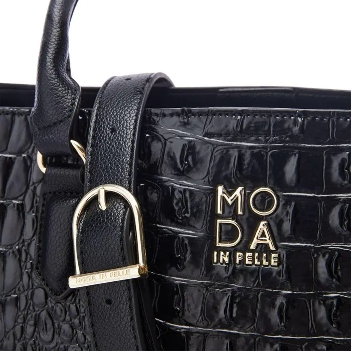 Women Moda In Pelle Tote Bags Blair Bag Black Porvair