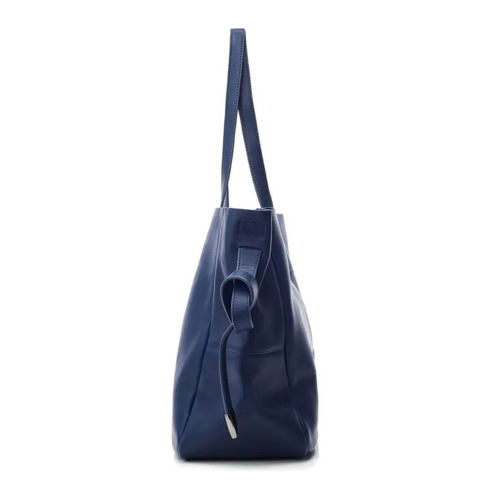 Women Moda In Pelle Tote Bags Indiana Bag Navy Leather