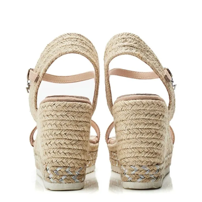 Women Moda In Pelle Wedge Sandals Raisa Stone Alcantara