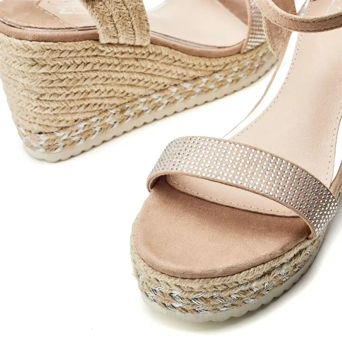 Women Moda In Pelle Wedge Sandals Raisa Stone Alcantara