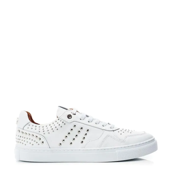 Women Moda In Pelle White Trainers Betee White Leather