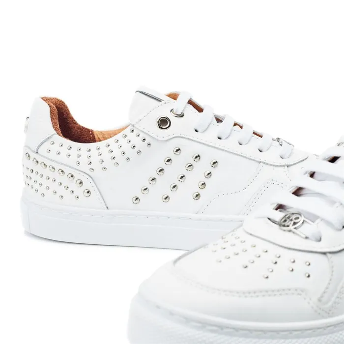 Women Moda In Pelle White Trainers Betee White Leather