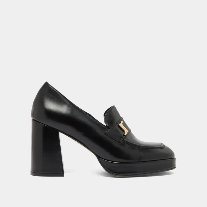 Women Monogrammed Loafers Black JONAK Loafers