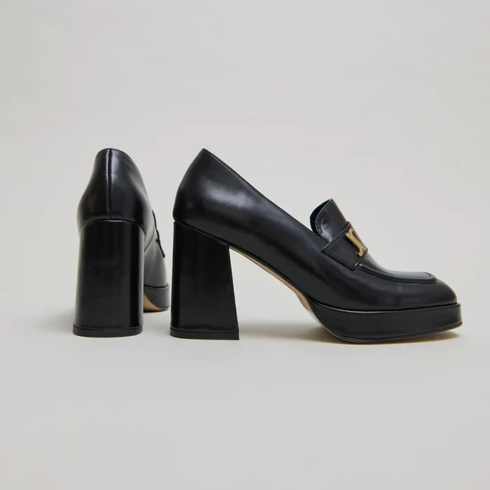 Women Monogrammed Loafers Black JONAK Loafers