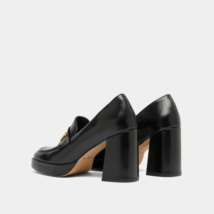 Women Monogrammed Loafers Black JONAK Loafers