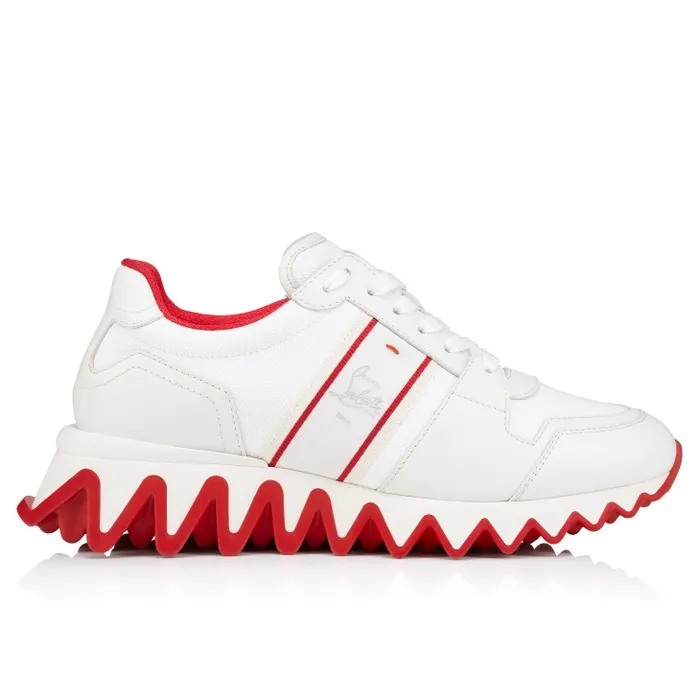 Women Nastroshark Sneakers 8211 Calf Leather And Cotton 8211 White Christian Louboutin Sneakers