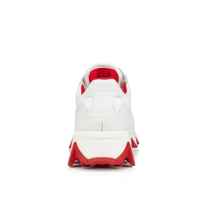 Women Nastroshark Sneakers 8211 Calf Leather And Cotton 8211 White Christian Louboutin Sneakers