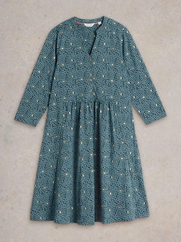 Women Nia Jersey Dress Teal Print White Stuff Dresses