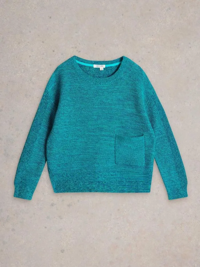 Women NORTHBANK JUMPER Teal Multi White Stuff Knitwear Women NORTHBANK JUMPER Teal Multi White Stuff Knitwear