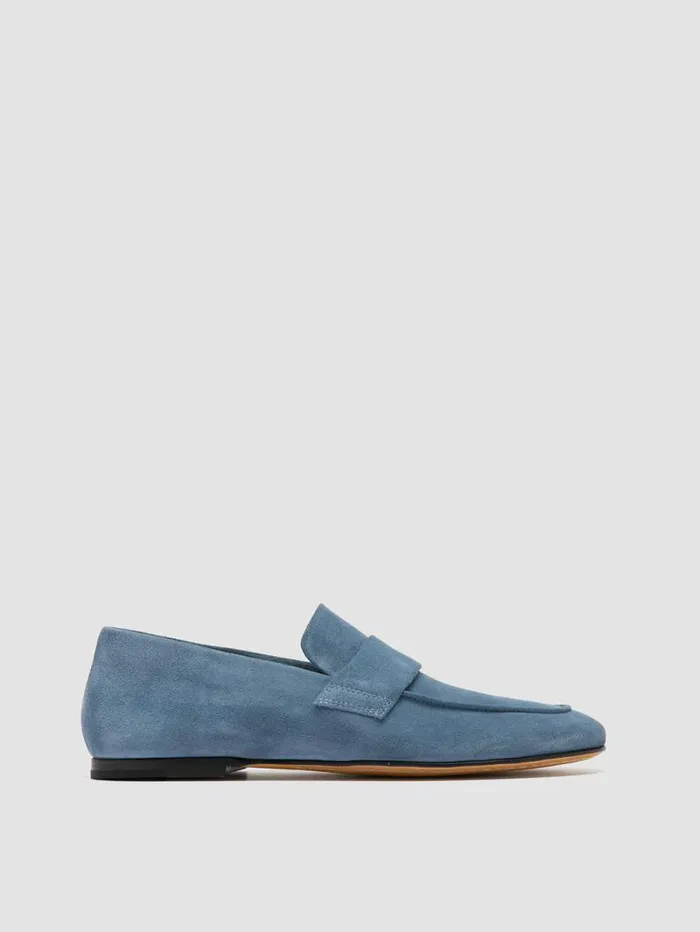 Women Officine Creative Footwear BLAIR 001 Blue Suede Loafers