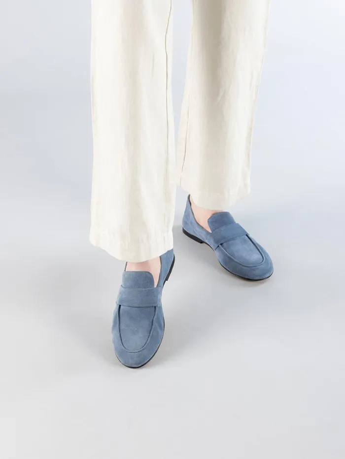 Women Officine Creative Footwear BLAIR 001 Blue Suede Loafers