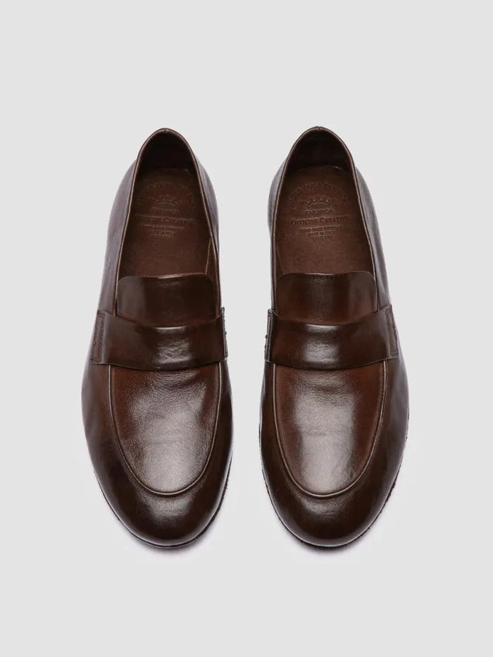 Women Officine Creative Footwear BLAIR DD 001 Brown Leather Penny Loafers Women Officine Creative Footwear BLAIR DD 001 Brown Leather Penny Loafers