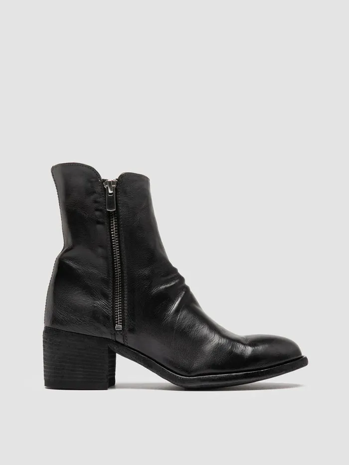 Women Officine Creative Footwear DENNER 103 Gray Leather Zip Boots