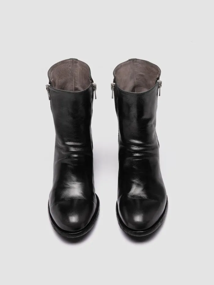 Women Officine Creative Footwear DENNER 103 Gray Leather Zip Boots Women Officine Creative Footwear DENNER 103 Gray Leather Zip Boots