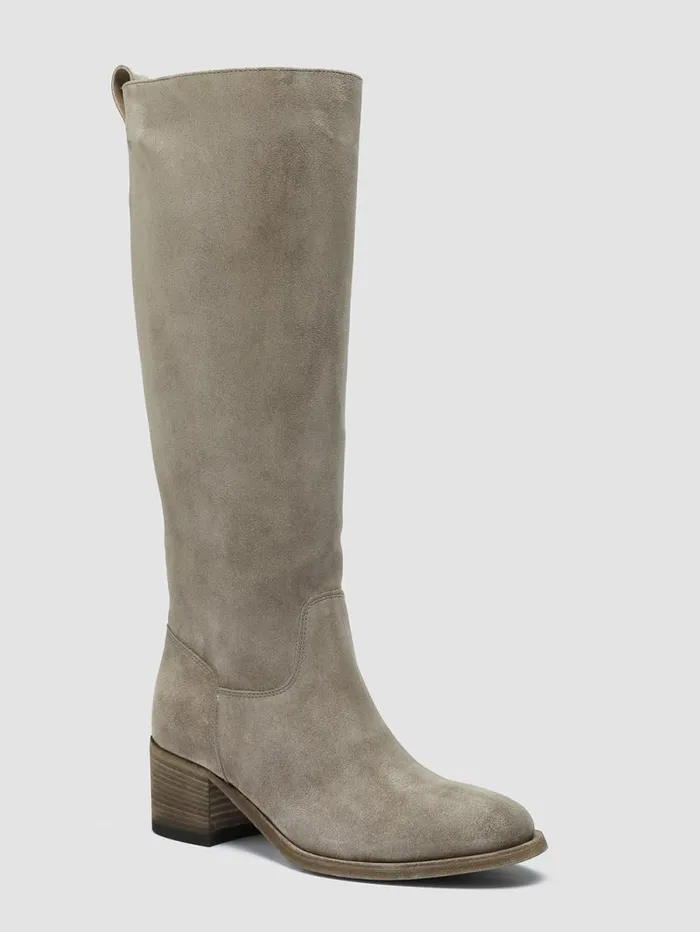 Women Officine Creative Footwear DENNER 116 Gray Suede Zip Boots