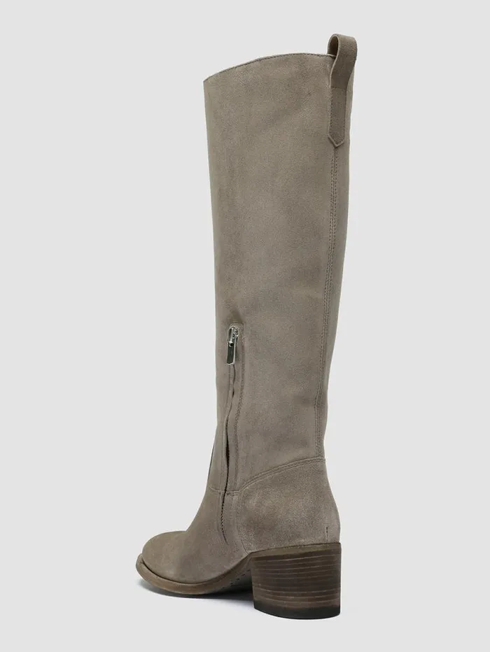 Women Officine Creative Footwear DENNER 116 Gray Suede Zip Boots