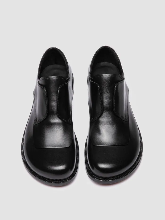 Women Officine Creative Footwear EMERALD 003 Black Leather Derby Shoes
