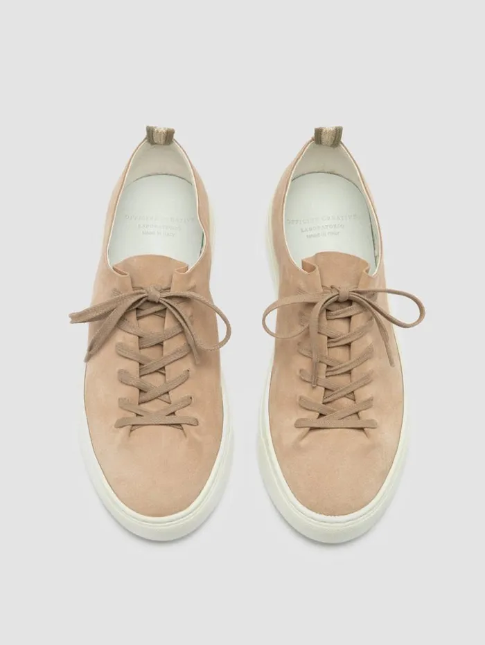 Women Officine Creative Footwear LEGGERA 100 Rose Suede Low Top Sneakers