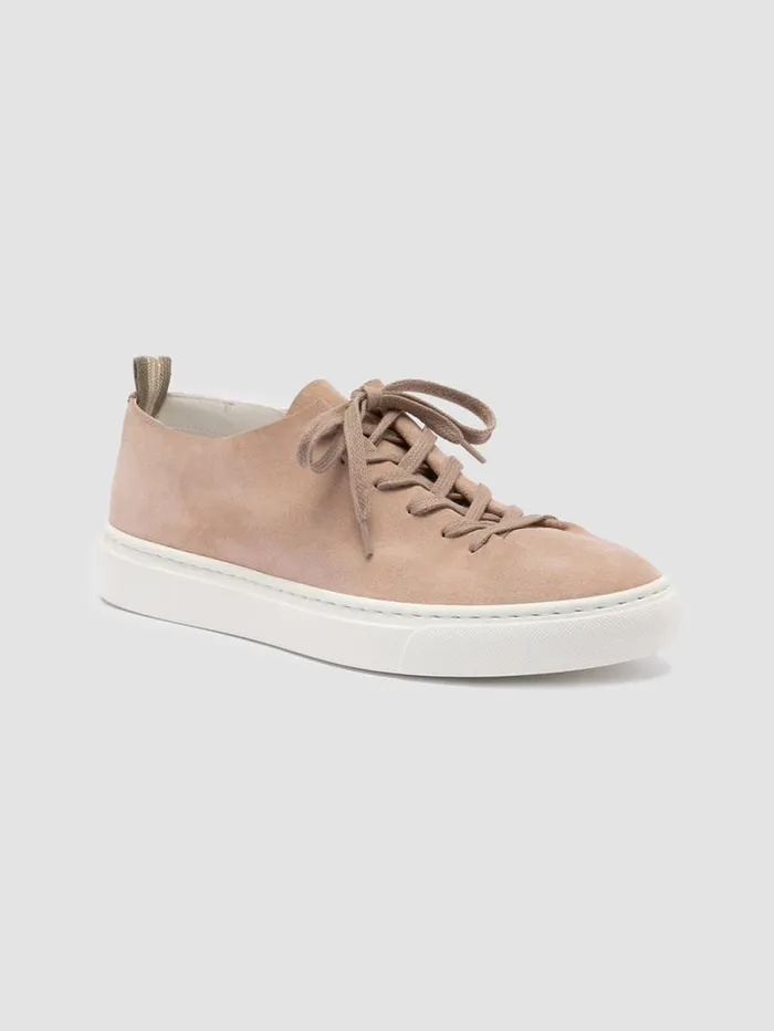 Women Officine Creative Footwear LEGGERA 100 Rose Suede Low Top Sneakers