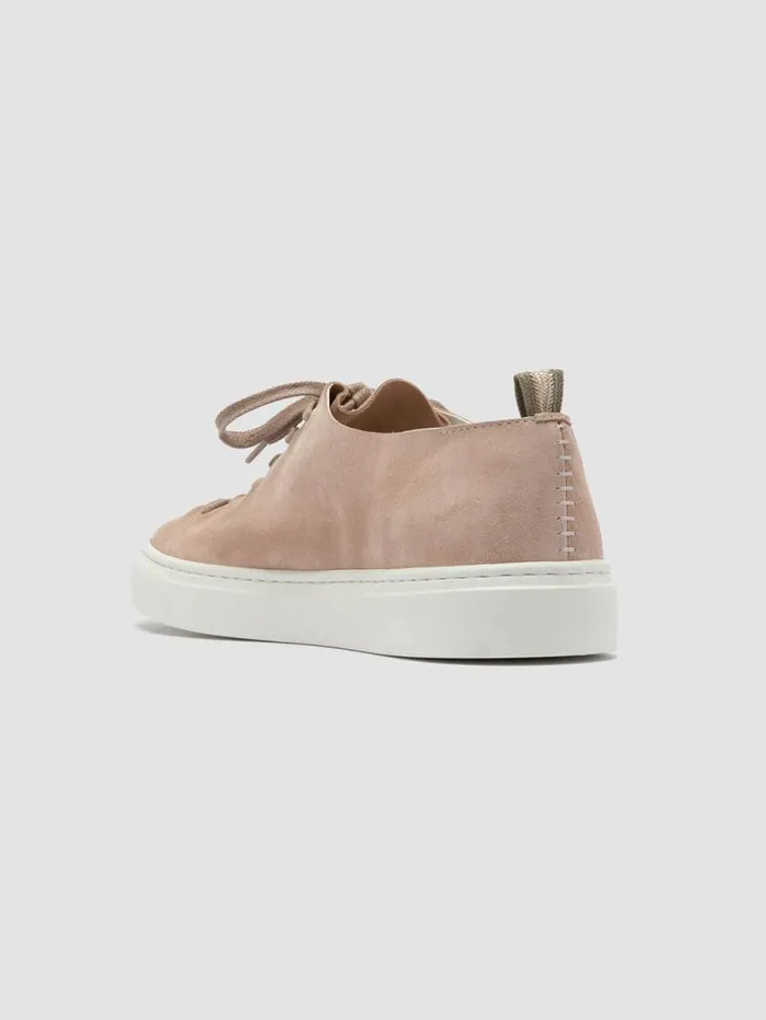 Women Officine Creative Footwear LEGGERA 100 Rose Suede Low Top Sneakers