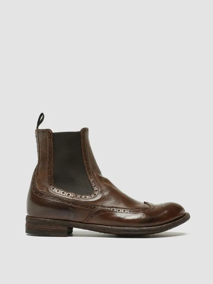 Women Officine Creative Footwear LEXIKON 151 Brown Leather Chelsea Boots