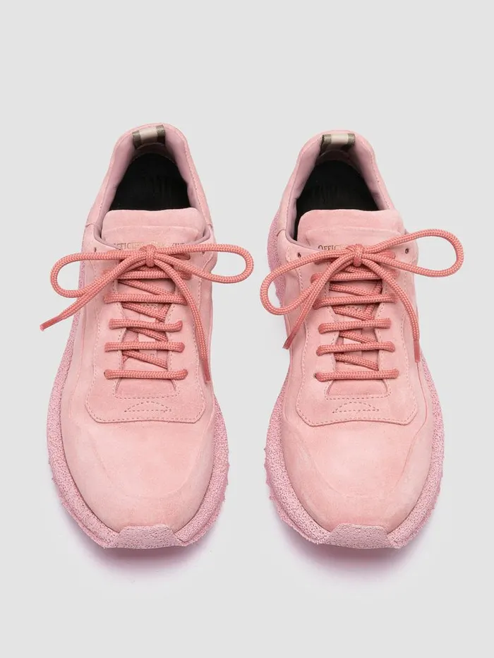 Women Officine Creative Footwear RACE RUBREX 103 Rose Suede Low Top Sneakers