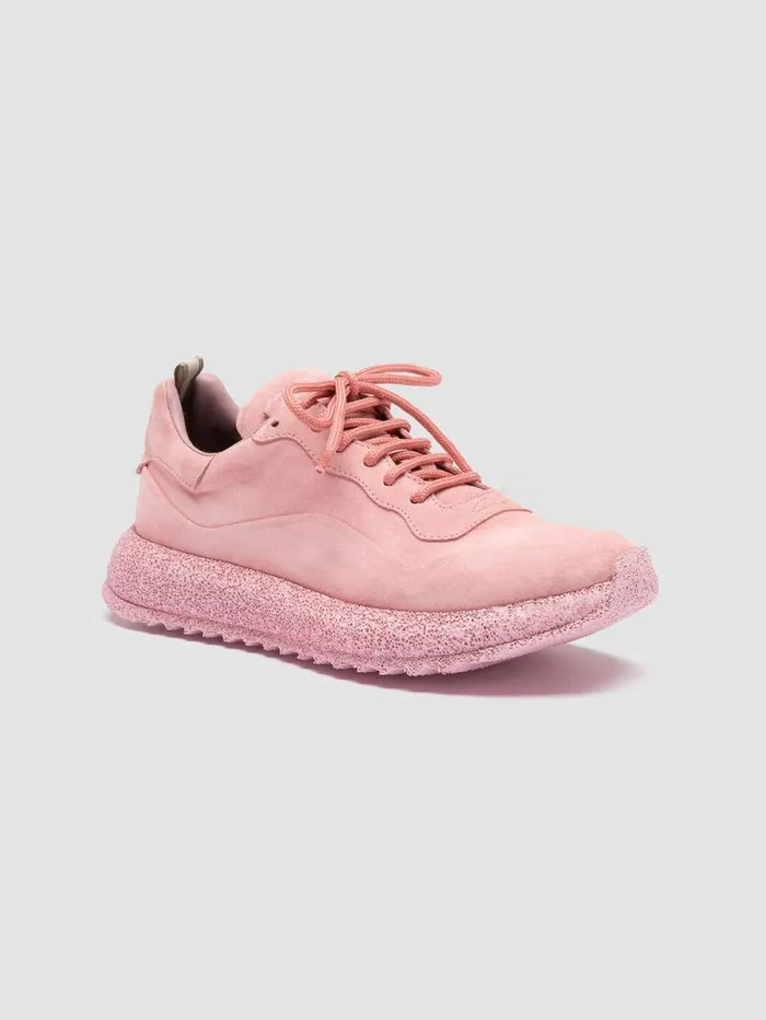 Women Officine Creative Footwear RACE RUBREX 103 Rose Suede Low Top Sneakers