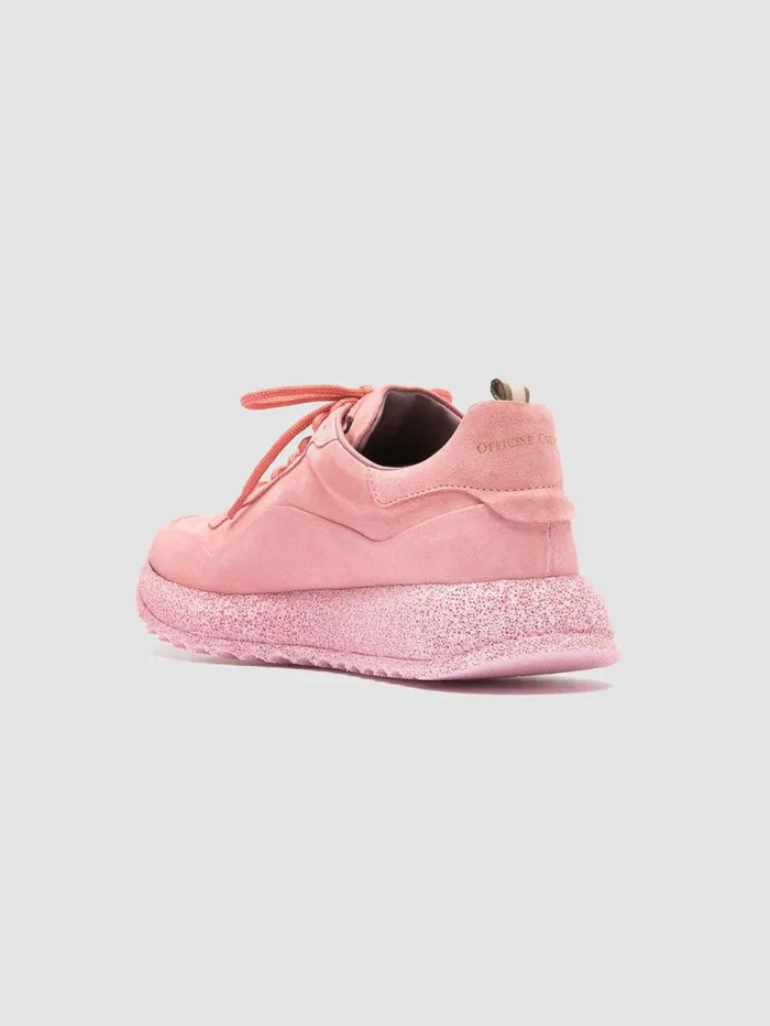 Women Officine Creative Footwear RACE RUBREX 103 Rose Suede Low Top Sneakers
