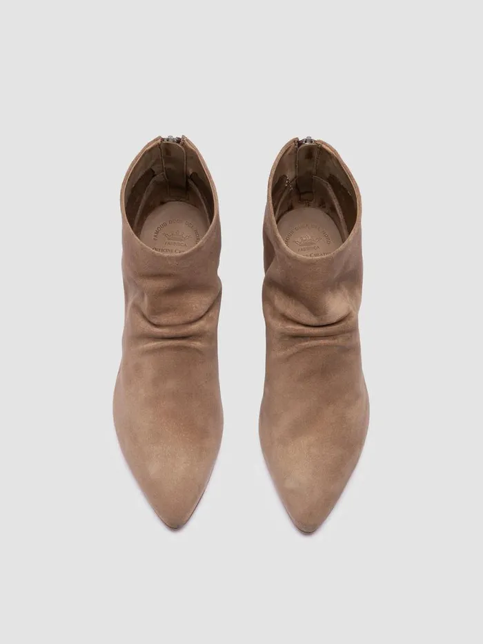 Women Officine Creative Footwear SALLY 001 Beige Suede Booties