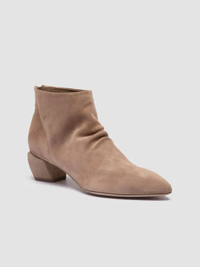 Women Officine Creative Footwear SALLY 001 Beige Suede Booties