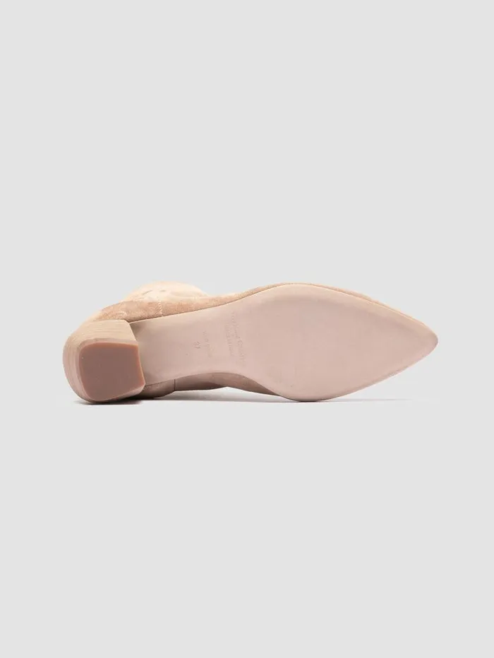 Women Officine Creative Footwear SALLY 001 Beige Suede Booties