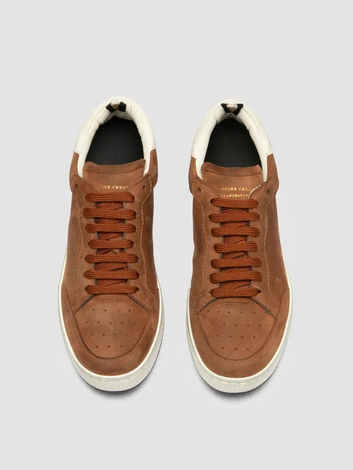 Women Officine Creative Footwear THE ANSWER 102 Light Brown Nubuck Low Top Sneakers