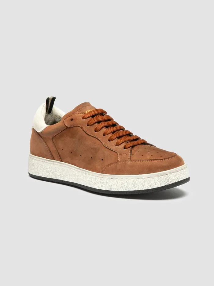 Women Officine Creative Footwear THE ANSWER 102 Light Brown Nubuck Low Top Sneakers