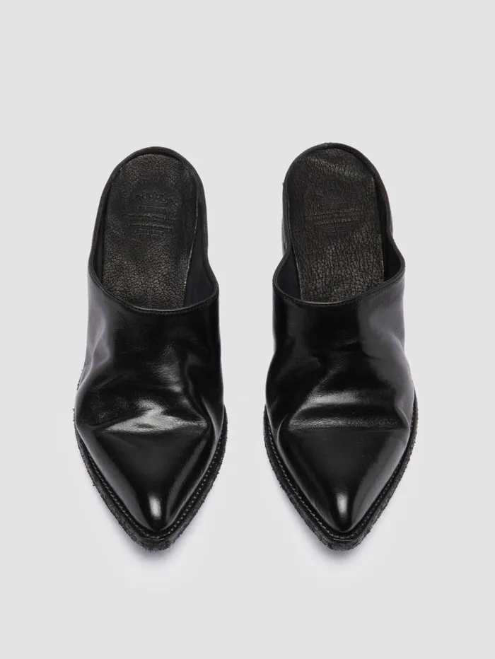 Women Officine Creative Footwear WANDA DD 101 Black Leather Mule Sandals Women Officine Creative Footwear WANDA DD 101 Black Leather Mule Sandals