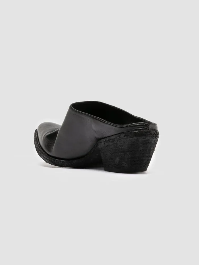 Women Officine Creative Footwear WANDA DD 101 Black Leather Mule Sandals Women Officine Creative Footwear WANDA DD 101 Black Leather Mule Sandals