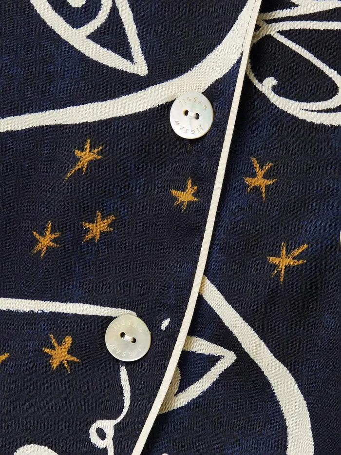 Women Oh La La Modal Pyjama Navy Jigsaw Pyjamas and Loungewear