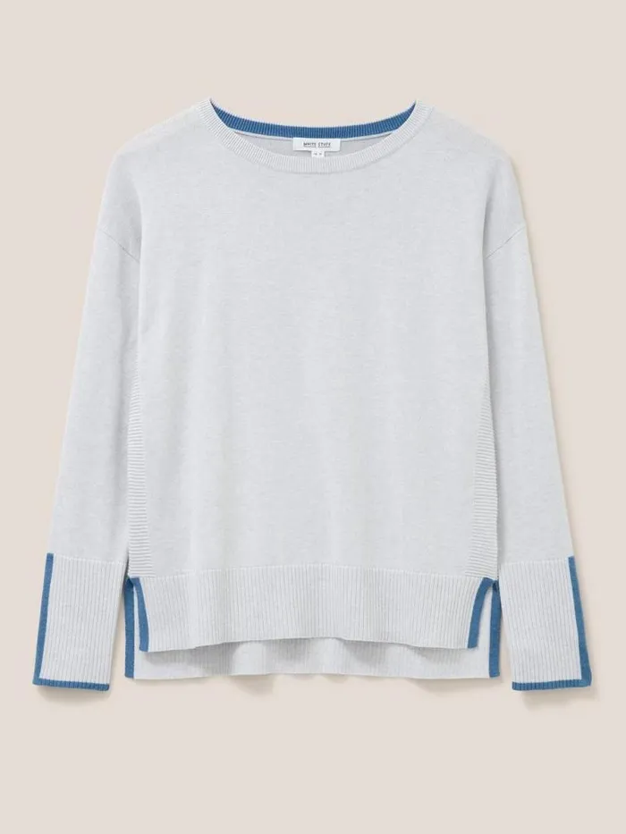 Women Olive Knitted Jumper Light Grey White Stuff Knitwear Women Olive Knitted Jumper Light Grey White Stuff Knitwear