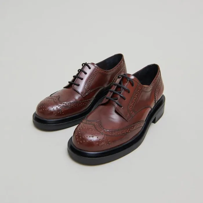 Women Openwork Derbies Brown JONAK Derbies Oxfords