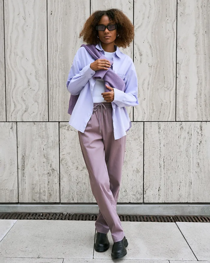 Women Organic Twill Pants 8211 Navy Blue Pants Colorfulstandard