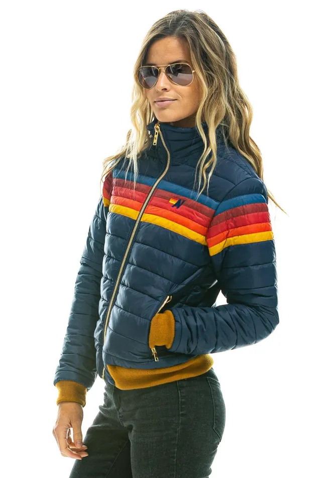 Women Outerwear Aviator Nation 5 STRIPE JACKET 8211 NAVY Women Outerwear Aviator Nation 5 STRIPE JACKET 8211 NAVY