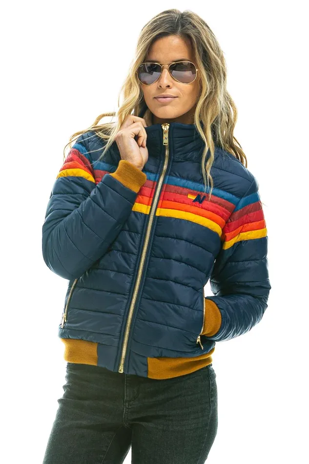 Women Outerwear Aviator Nation 5 STRIPE JACKET 8211 NAVY Women Outerwear Aviator Nation 5 STRIPE JACKET 8211 NAVY