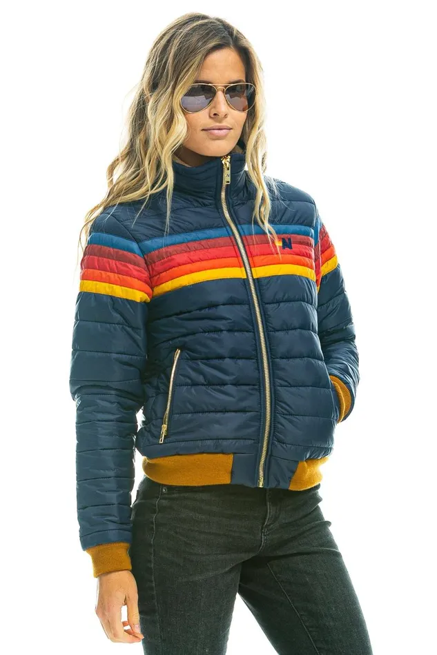 Women Outerwear Aviator Nation 5 STRIPE JACKET 8211 NAVY Women Outerwear Aviator Nation 5 STRIPE JACKET 8211 NAVY